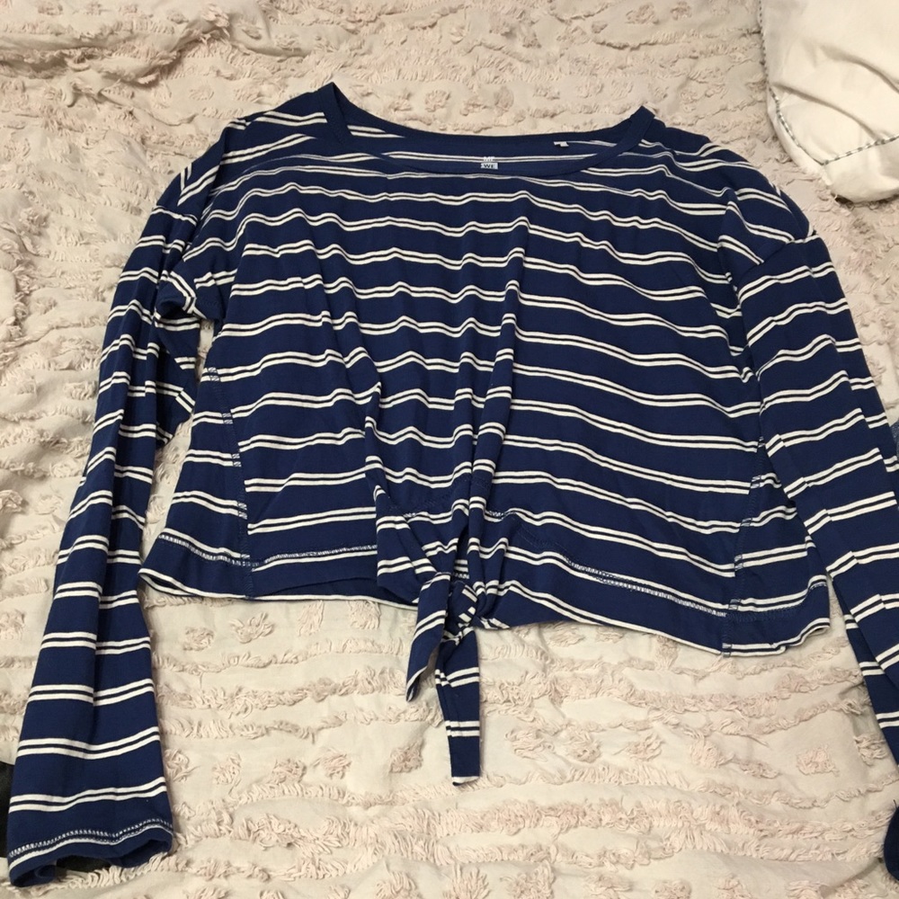Striped long sleeve top